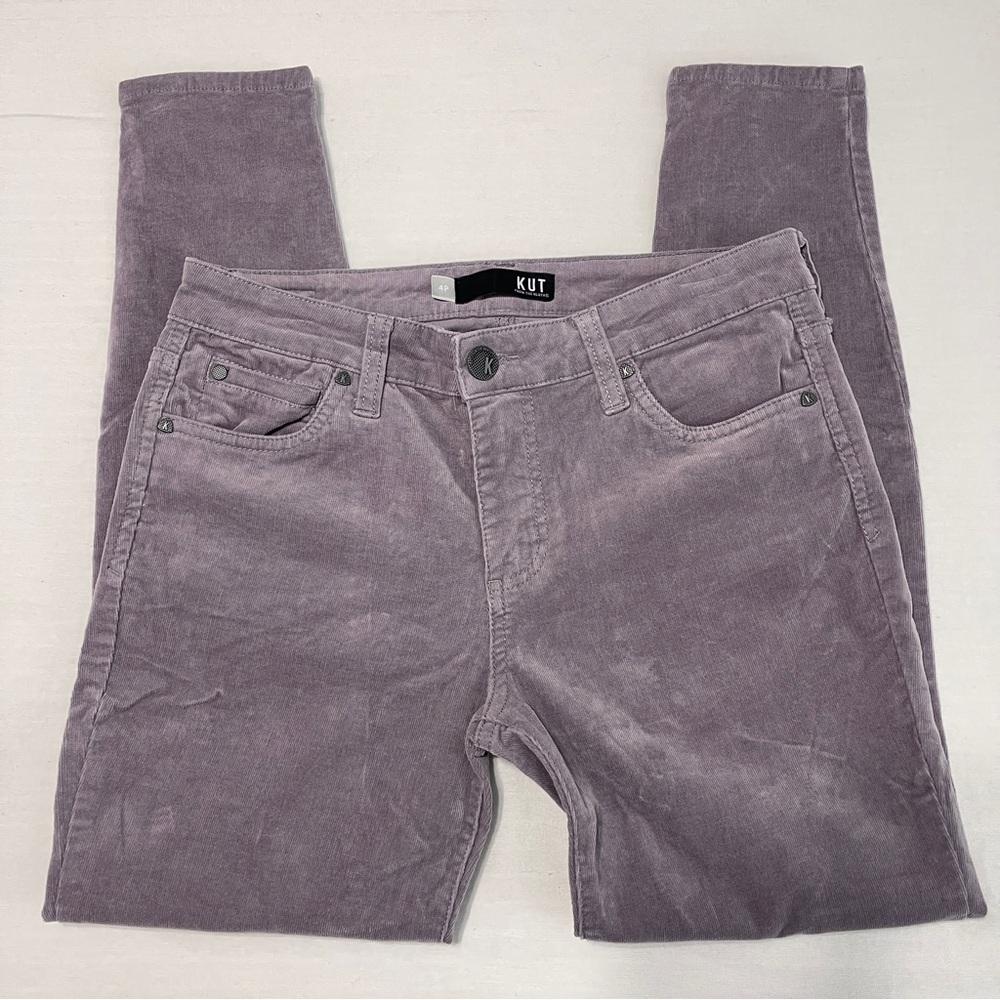 KUT From The Kloth Jeans Women Gray High Rise Diana Skinny Corduroy size 4 P